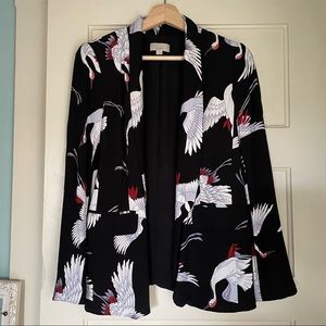 AMAZING Crane Print Blazer